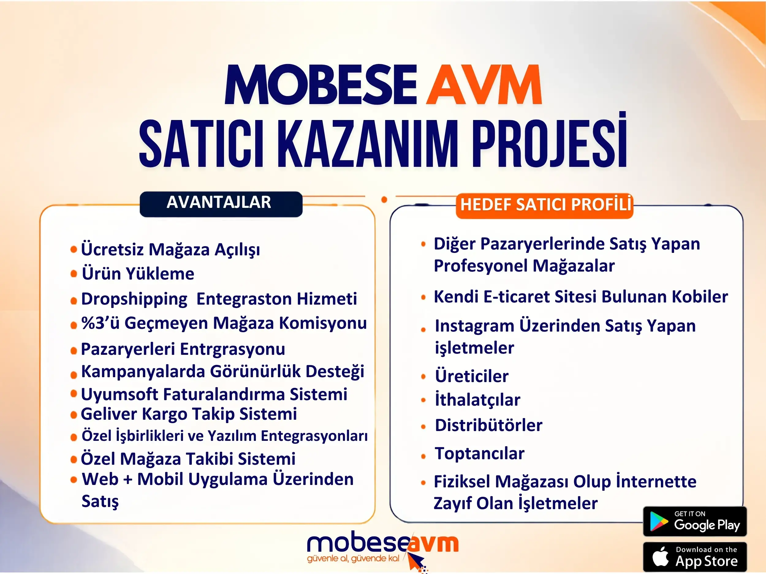 SERMAYE BİZDEN, ÜRÜN BİZDEN, STOK BİZDEN, MobeseAVM SATICI KAZANIM PROJESİ NEDİR ?