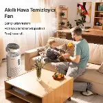 Hava Temizleyici | Akıllı Mobil Kontrol, Hepa 13, Fanlı, Wifi, 390 CADR, UVC, Sessiz-4
