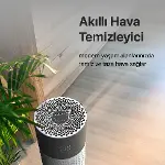 Gri Hava Temizleyici | Mobil Kontrol, Hepa 13, Wifi, 550 CADR, UVC, Göstergeli-2