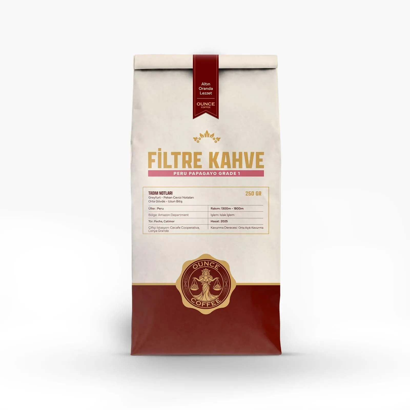 Peru Papagayo Grade  ÇEKİRDEK KAHVE 250GR