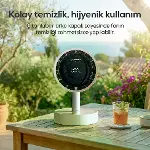 Taşınabilir Masaüstü Fanı | 100 Kademe, Otomatik Salınım, Dijital Ekran, 2000mAh, USB-C-5