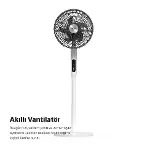 Akıllı Vantilatör | 60W, Mobil Kontrol, Wifi, Kumandalı, 3 Kademeli, Sesli, Ayaklı Vantilatör-5