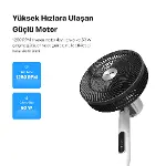 Akıllı Vantilatör | 60W, Mobil Kontrol, Wifi, Kumandalı, 3 Kademeli, Sesli, Ayaklı Vantilatör-4