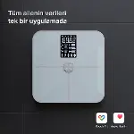 Akıllı Tartı | 17 Temel Vücut Analizi, Nabız Ölçer, Mobil Kontrol, Dijital Baskül-6