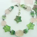 2817 Florit Kuvars Hematit Zirkon çelik aparatlı el yapımı bileklik-7