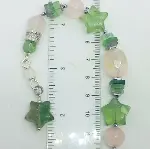 2817 Florit Kuvars Hematit Zirkon çelik aparatlı el yapımı bileklik-6