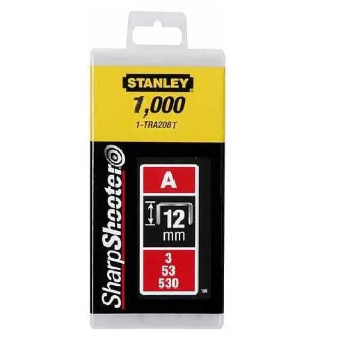 Stanley 1-TRA208T A Serisi Hafif Hizmet Zımba Teli 12 mm