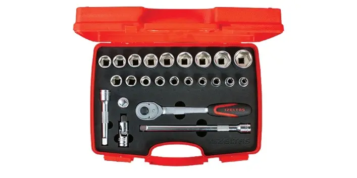 İzeltaş 1113002024 1/2" Altı Köşe Lokma Anahtar Takımı 24 Parça