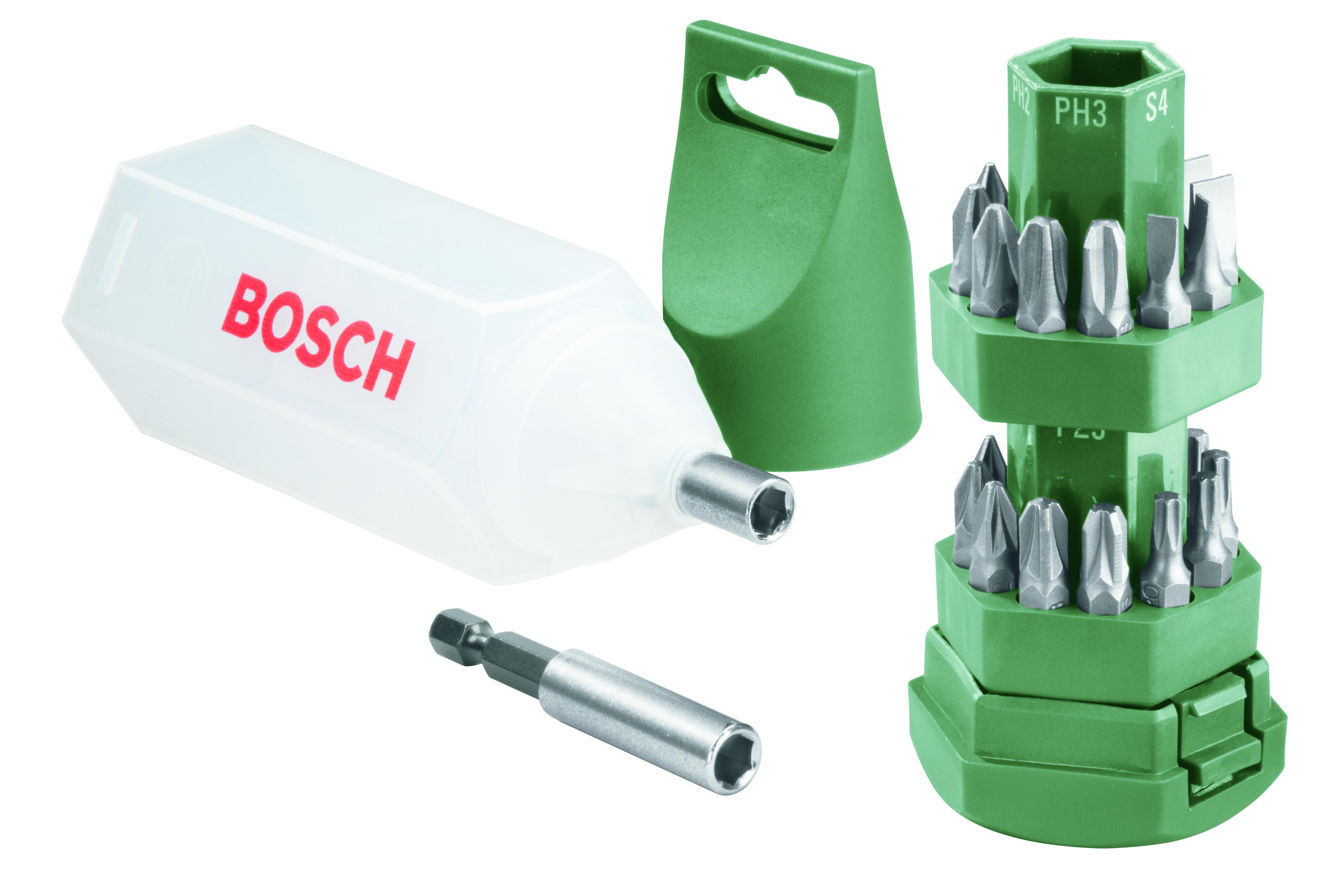 Bosch 25 Parça Vidalama Seti (Tornavida Fonksiyonlu Kutu)