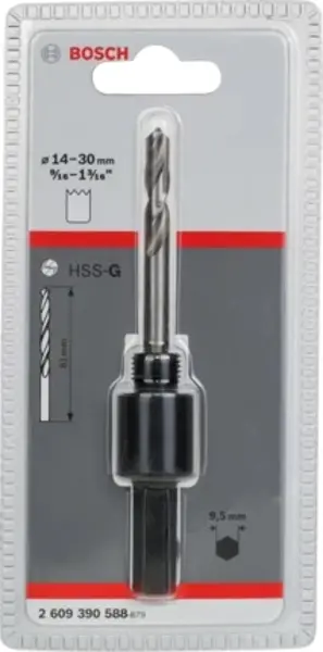 Bosch Altıgen Şaftlı 14-30 mm Pançlar İçin Adaptör, Anahtar Ağzı 9,52 mm
