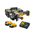 Dewalt DCG405P2 18V 5.0 Ah Li-ion 125 mm Kömürsüz Çift Akülü Avuç Taşlama-2