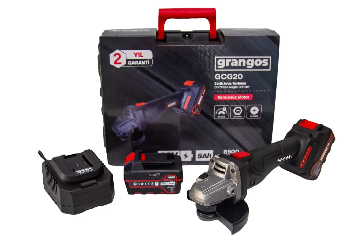 Grangos GCG20-F2 20V 5 Ah Çift Akülü Avuç Taşlama-3 Grangos GCG20-F2 20V 5 Ah Çift Akülü Avuç Taşlama-3