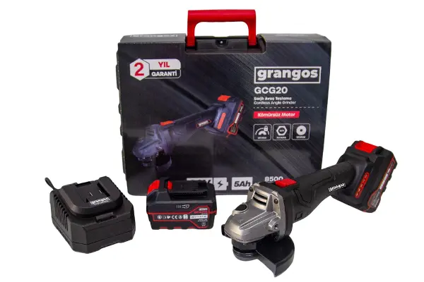 Grangos GCG20-F2 20V 5 Ah Çift Akülü Avuç Taşlama