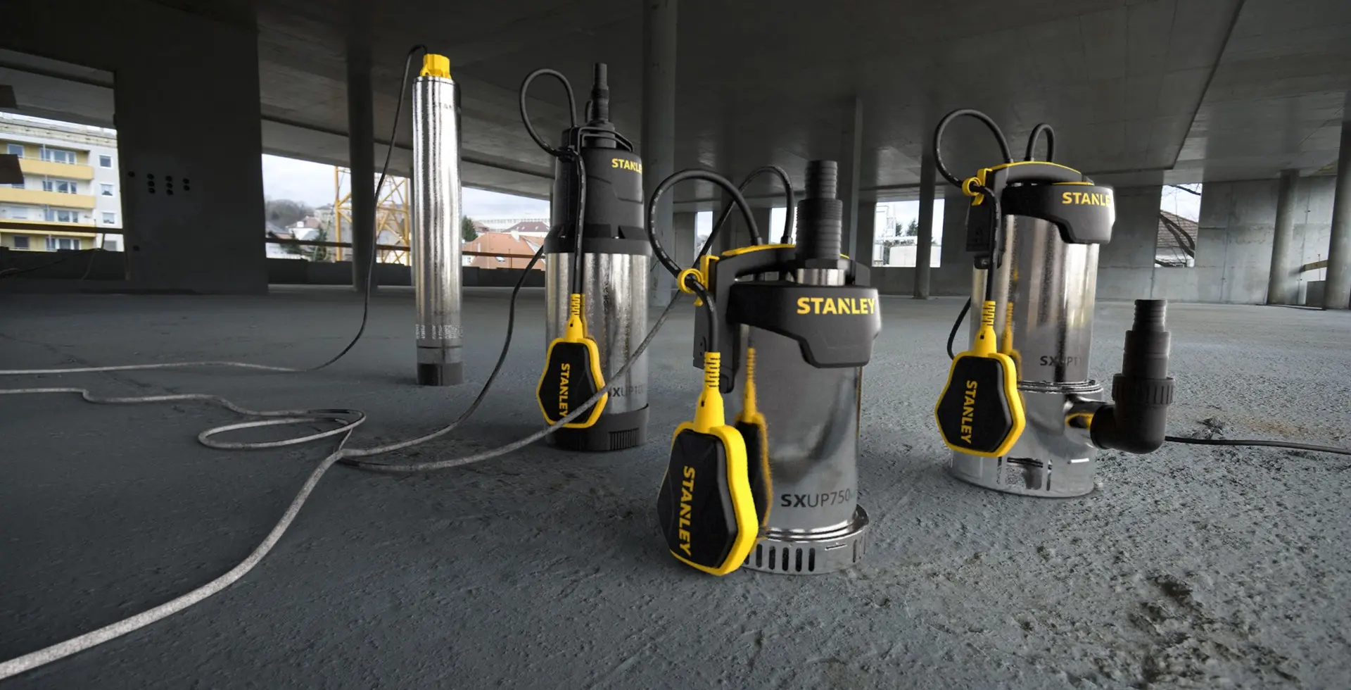 Stanley SXUP1100XDE 1100 W Kirli Su Dalgıç Pompa-5