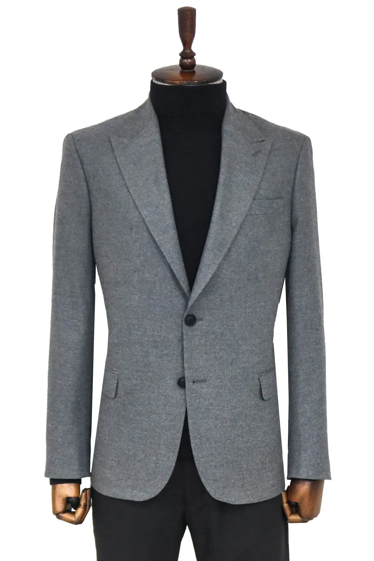 Desensiz Slim Fit Spor Gri Erkek Ceket - Wessi