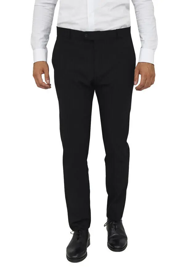 Slim Fit Siyah Erkek Pantolon - Wessi