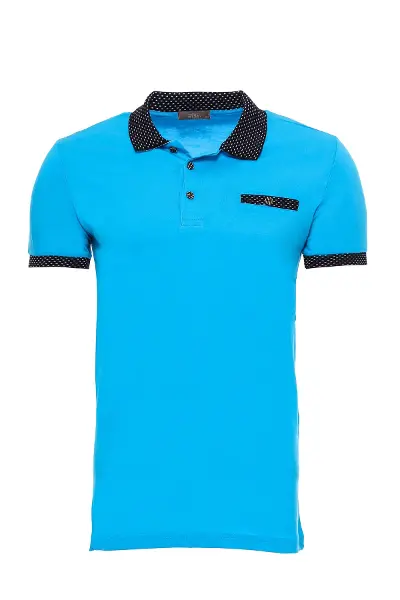 Polo Yaka Turkuaz T-shirt - Wessi