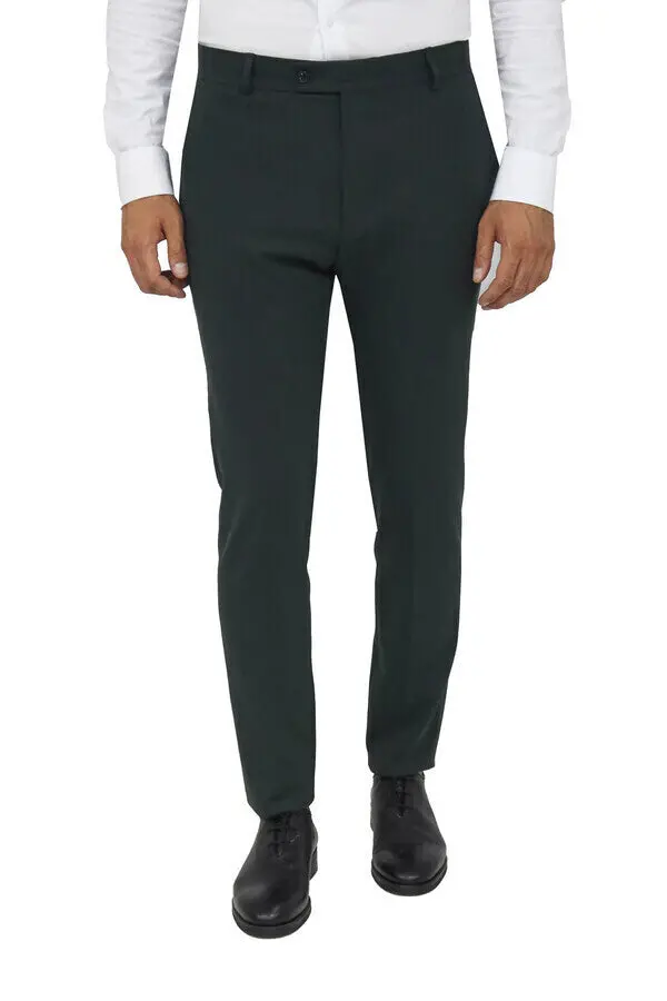 Desensiz Slim Fit Yeşil Erkek Pantolon - Wessi