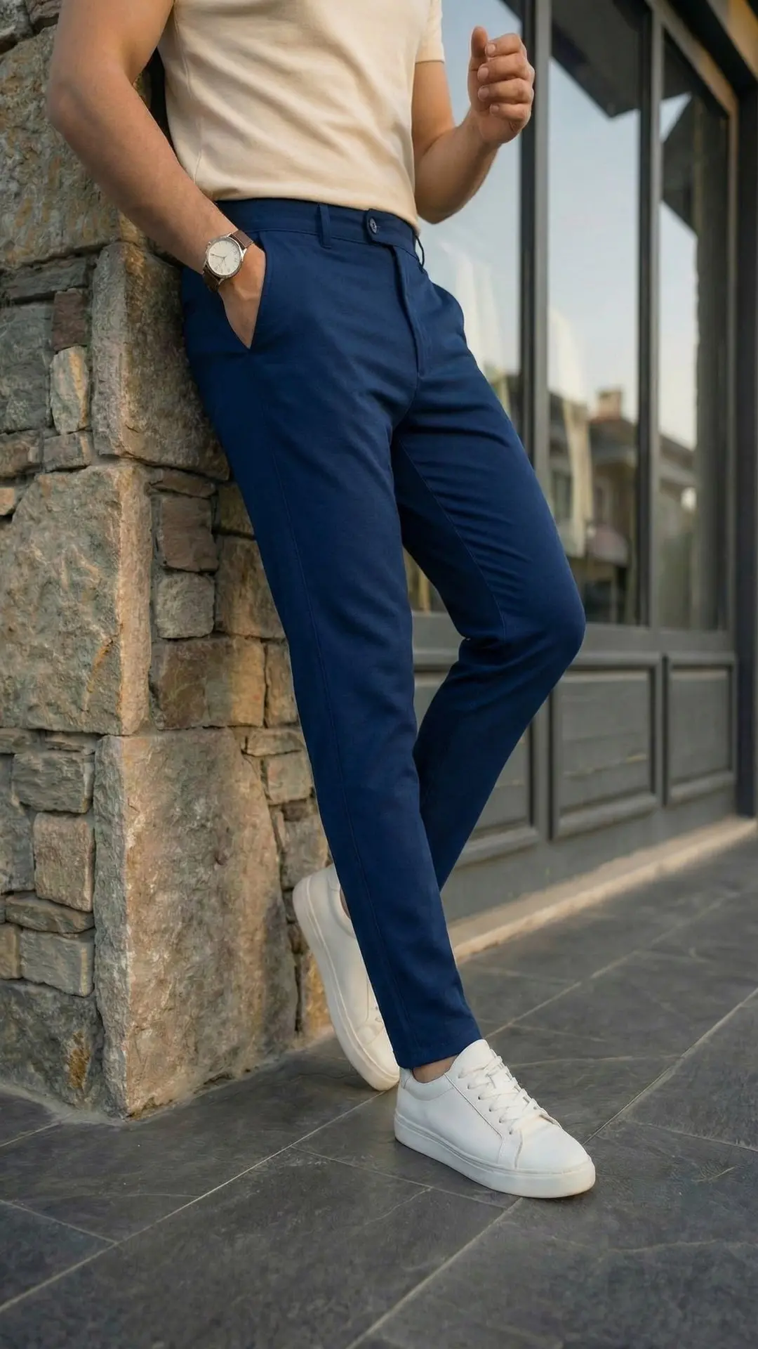 Erkek Slim Fit Dilli Kumaş Pantolon-1 Erkek Slim Fit Dilli Kumaş Pantolon-1