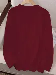 Kadın Uzun Kollu Bisiklet Yaka Desenli Viskon Bluz-3