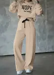 Kadın Uzun Kollu Nope Baskılı Beli Ribanalı Ikili Takım-1