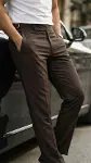 Erkek Toka Detaylı Oldmoney Kumaş Pantolon-1