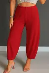 Kadın Yüksek Bel Krep Pantolon-3