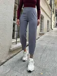 Kadın Krep Kumaş Balon Pantolon-2