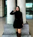 Kadın Uzun Kollu Balıkçı Yaka Salaş Kusa Akrilik Elbise-8