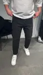 Erkek Siyah Dizi Yırtık Boyfriend Jean-2
