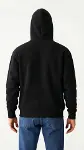 Samuray Ninja Çift Kapüşonlu ZIP Fermuarlı Kanguru Cepli Tam Fermuarlı Hoodie Sweatshirt - Siyah-2