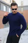 Erkek örgü Desen Bisiklet Yaka Kazak-1