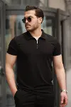 Erkek Yakalı Fermuarlı T-shirt şort Ikili Takım-3