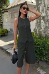 Midi Şortlu Ve Yelekli Viscon Takım 10167-2