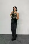 Gold Askılı Degaje Bluz-2