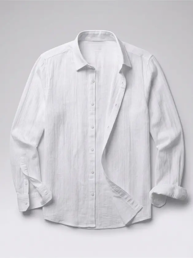 Erkek Armürlü Yarım Oversize Müslin Gömlek Erkek Armürlü Yarım Oversize Müslin Gömlek