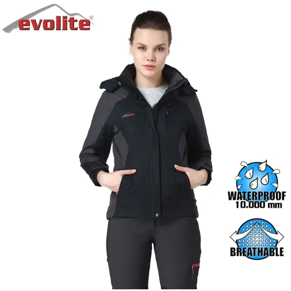 Evolite Diva Kadın 3in1 Gri/Siyah Mont/3 Farklı Kullanım