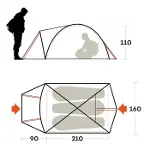 Ferrino Atacama 3 Kişilik Çadır/Kamp ve Outdoor Aile Çadırı-3