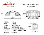 Evolite Falcon 6 Kişilik Odalı Aile Çadırı / Geniş Hacim-3