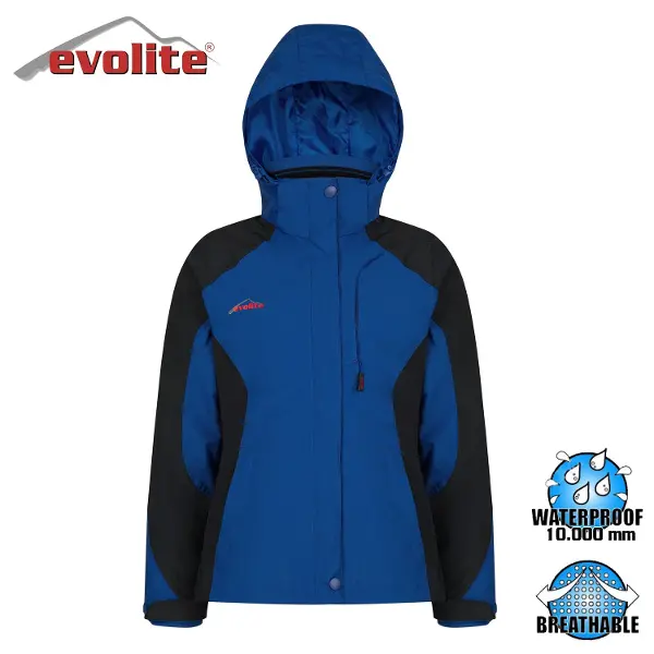 Evolite Diva Kadın 3in1 Mavi/Siyah/ 3'ü 1 Arada Teknik Ceket