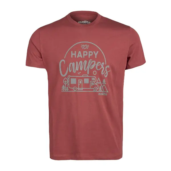 Evolite Happy Campers T-shirt / Rahat Pamuklu Outdoor Tişört