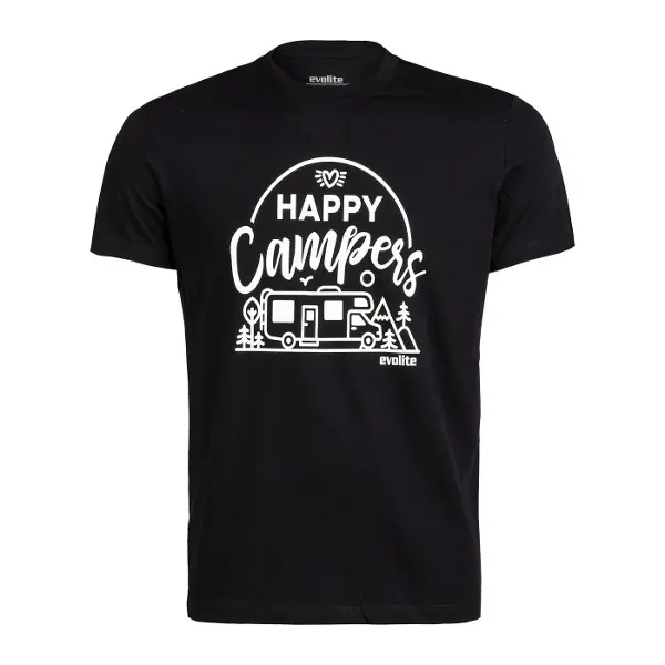 Evolite Happy Campers T-shirt/ Eğlenceli Kamp ve Yürüyüş