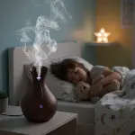 Damla Model Akasya Renk Hava Nemlendirici – Ultrasonik Soğuk Buhar Makinesi, LED Işıklı Masaüstü Oda Nemlendirici (4745)-3