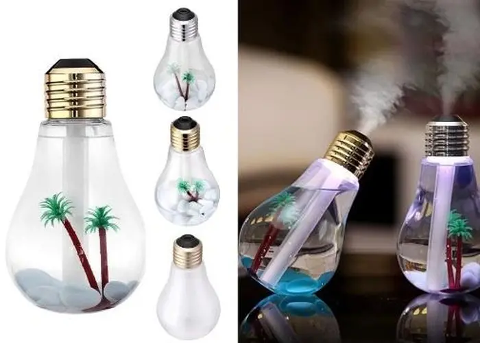 Hava Nemlendirici Ampul Görünümlü Hazneli Buhar Makinesi 400 ml. (4745)