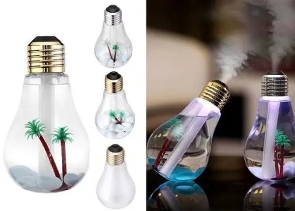 Hava Nemlendirici Ampul Görünümlü Hazneli Buhar Makinesi 400 ml. (4745)
