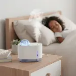 Uzay Ayısı 300 ML USB Hava Nemlendirici – LED Işıklı Masaüstü Buhar Makinesi, Yatak Odası &amp;amp; Çocuk Odası İçin Ortam Nemlendirici (4745)-1