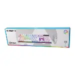 BEYAZ GÖKKUŞAĞI IŞIKLI USB KABLOLU OYUNCU KLAVYE - MOUSE SET (4745)-1