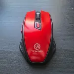 Kırmızı Renkli Baş Parmak Destekli Ergonomik Sessiz Kablosuz Mouse – USB Alıcılı, Ofis ve Oyun İçin Konforlu Bilgisayar Faresi MS6300 (4745)-3