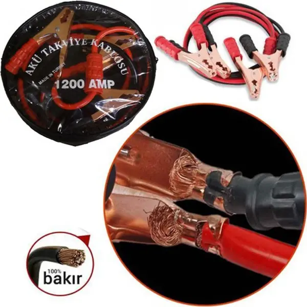Akü Takviye Kablosu 1200 Amper (Taşıma Çantalı) (4745)