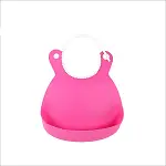 Çocuk Bebek Mama Önlüğü Dökülme Engelleyici Bükülebilir Pembe (4745)-5